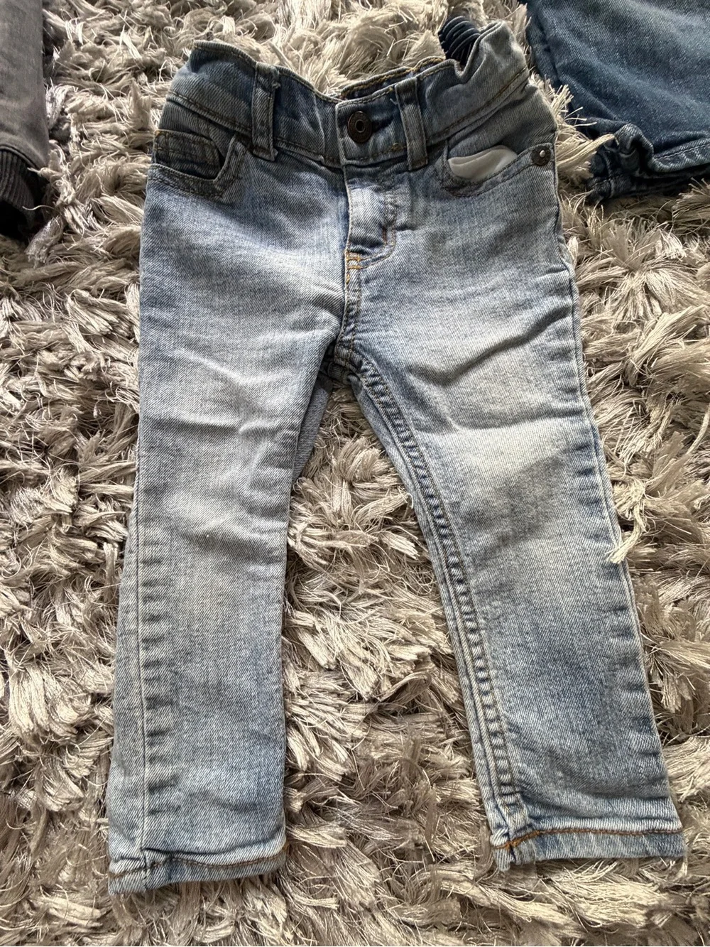3 pairs of 18M baby denim: babygap, Levi’s, b’gosh